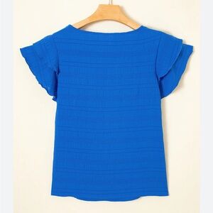 Elegant Royal Blue Women's Blouse